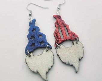 Patriotic Gnome Earrings