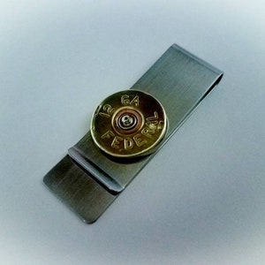 Shotgun Shell Money Clip Gifts for him Mens Birthday Gift image 2