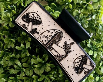 Wooden Mushroom Themed Hairclip Cottage-core