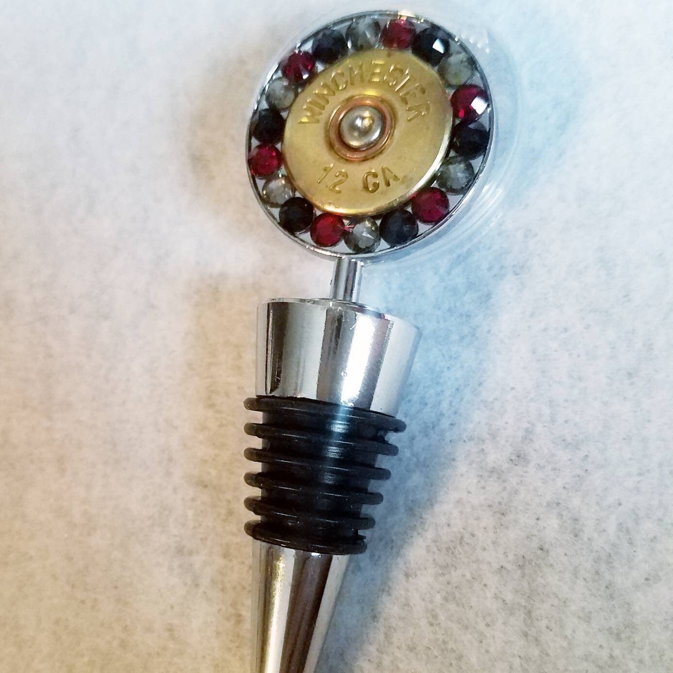 12 Gauge Shotgun Shell Bottle Stopper With Crystals - Etsy
