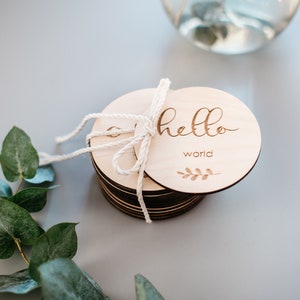 Cartes en bois d’étape de bébé, disques d’étape, cadeau de douche de bébé, étape de bébé, décor de pépinière, accessoire de photo de nouveau-né, cadeau de bébé, annonce
