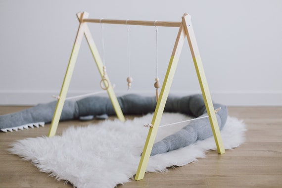 etsy wooden baby gym