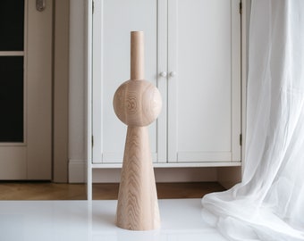 Handmade Wooden Table Leg: Unfinished Ash, Oak, Birch - DIY Furniture (1pcs)