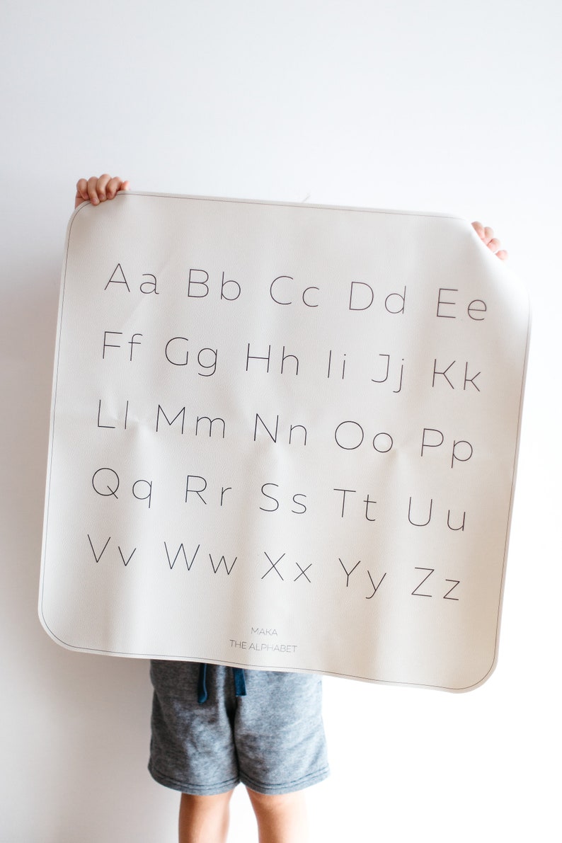 English Alphabet, Learning mat, Alphabet Letters, Kindergarten, Placemat, Kids mat, Montessori, ABC, ABC mat, Playroom decor, Eco leather image 6