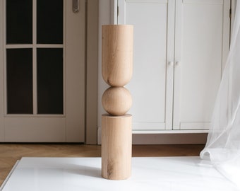 Handmade Wooden Table Legs H690mm: Unfinished Ash, Oak, Birch