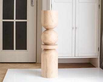 Handmade Wooden Table Leg: Unfinished Birch, Ash, Oak (H710mm, 1pcs)