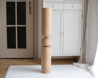 Handmade Wooden Table Legs H910mm: Unfinished Ash, Oak, Birch