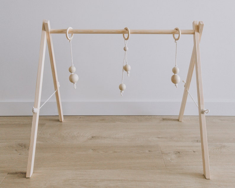 Wooden Baby Gym Baby Activity Gym Natural Wood Wood Baby Etsy