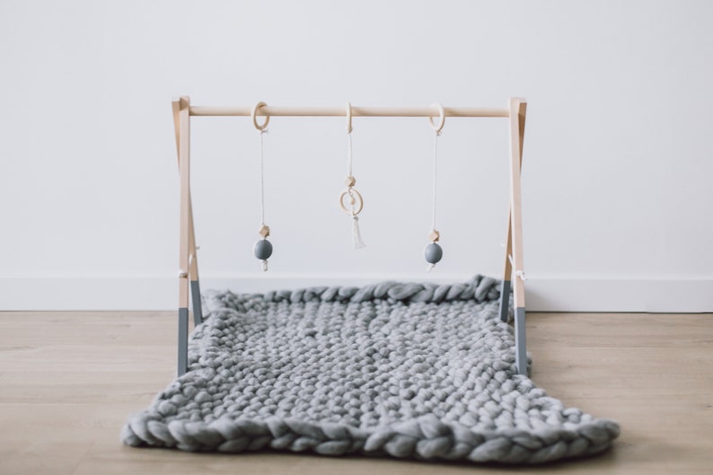 grey baby gym