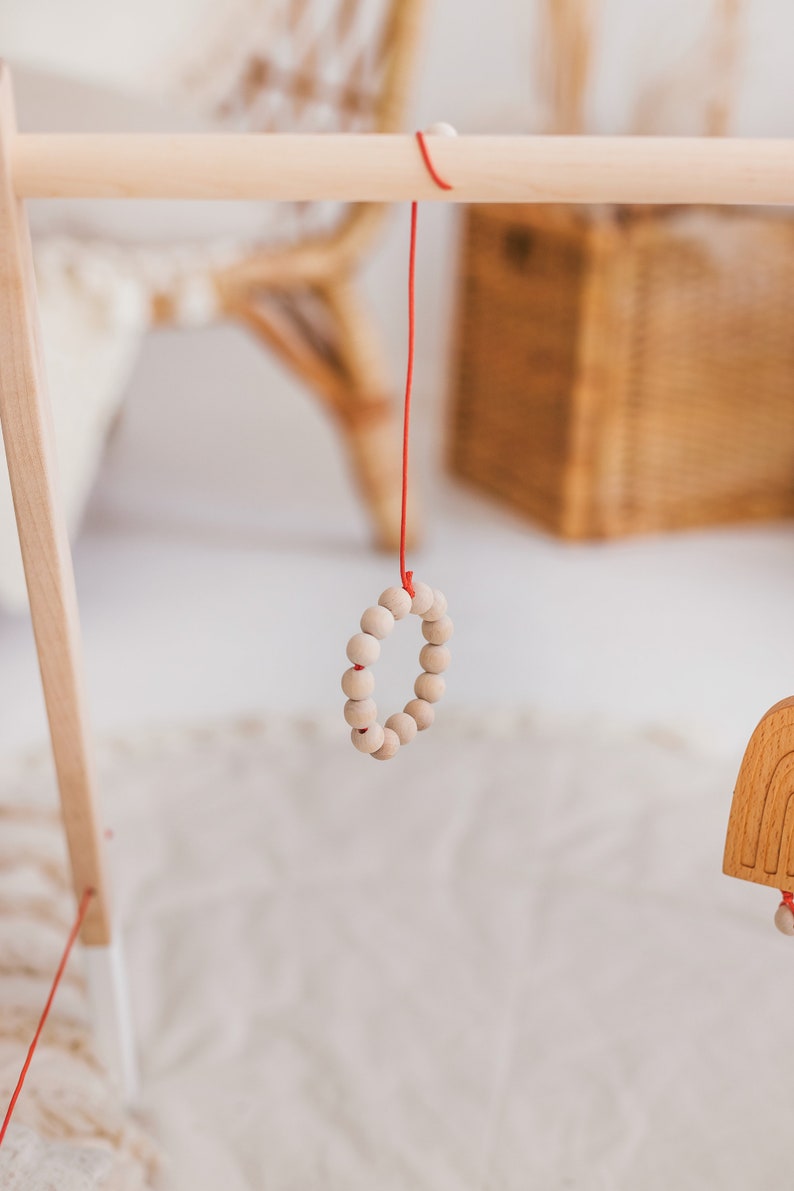 Wood baby toys Montessori baby gym Amelia wooden baby gym White baby gym Scandinavian gym
