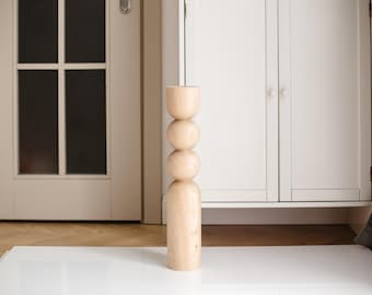 Handmade Wood Table Legs: Unfinished Ash, Oak, Birch - 540mm