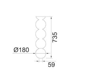 Handmade Wooden Table Leg: Baltic Birch, Ash, or Oak - 735mm