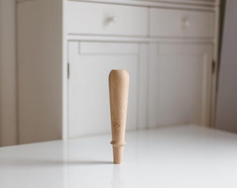 Handmade Turned Wood Furniture Leg H225mm : Baltic Birch, Ash, or Oak