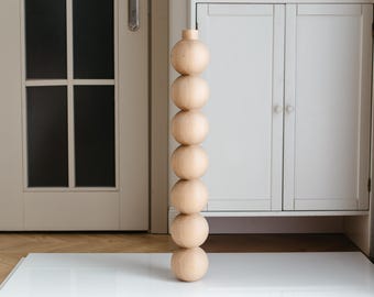 Handmade Wooden Table Leg: 760mm Unfinished Ash Wood Furniture Foot