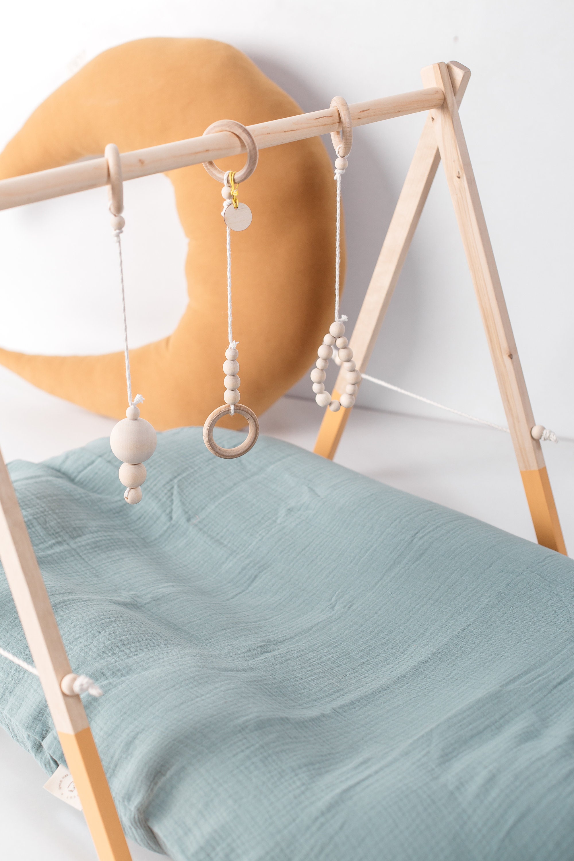 Holz-Baby-Fitnessstudio Senf-Baby-Fitnessstudio | Etsy