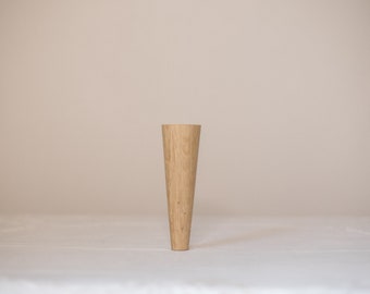 Hand Turned Wood Furniture Legs: Baltic Birch, Ash, or Oak (Unfinished)