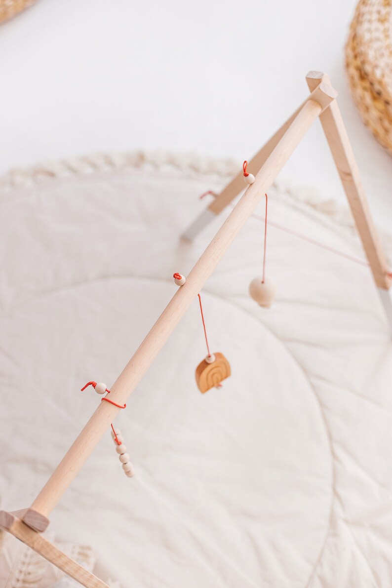 Wood baby toys Montessori baby gym Amelia wooden baby gym White baby gym Scandinavian gym
