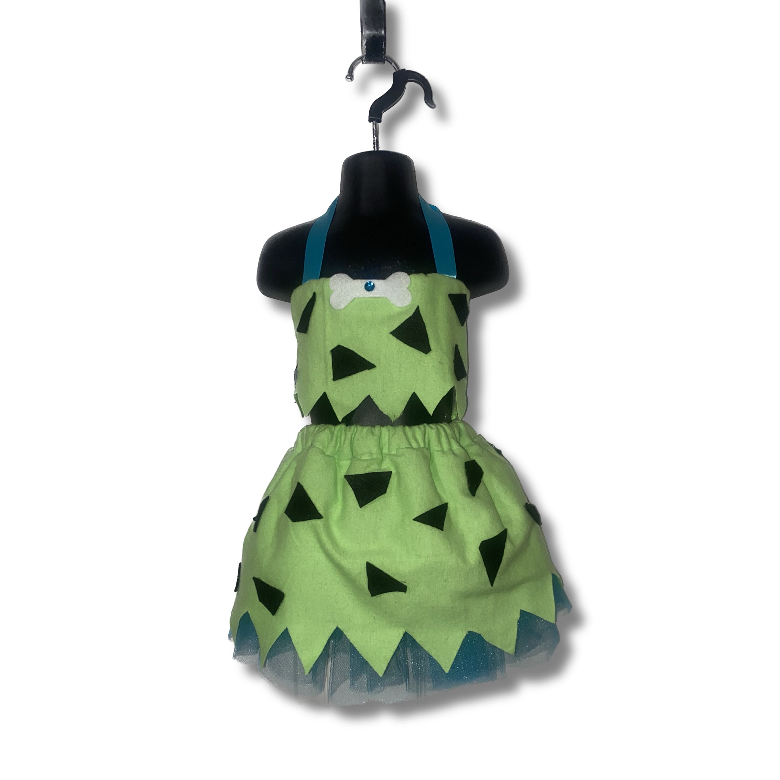 Lime Pebbles Flintstone Halloween Tutu Costume, Two piece Flintstone birthday outfit for babygirl, wild one toddler outfit, Yabba Dabba Two