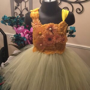 Yellow Tutu Dress, flower girl tutu dress, birthday tutu dress, baby girl costume