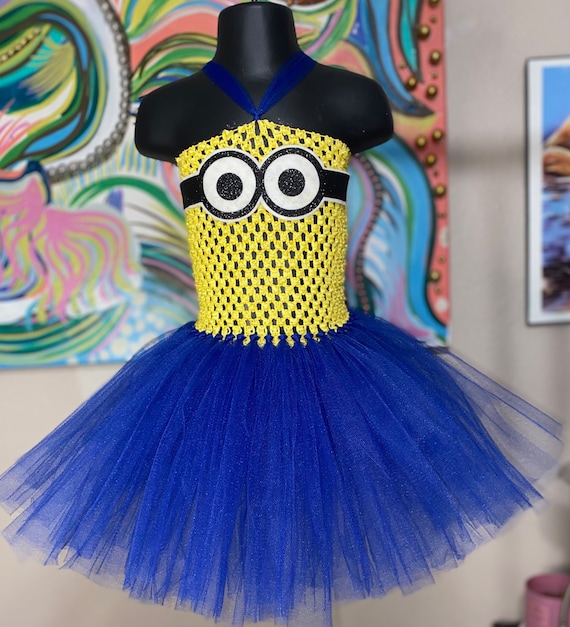 Minions Costume Tutu Dress for Halloween, Despicable Me Birthday Dress for  Baby Girl, Minions First Birthday Dress, Halloween Costume 