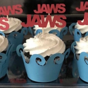 Jaws cupcakes toppers