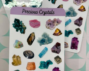 Hoja de pegatinas de vinilo con cristales preciosos