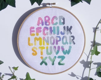 Cross stitch alphabet , Cross stitch font, , Font cross stitch pattern, cross stitch Baby, Cross stitch nursery, Cross stitch beginner