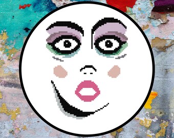 Modern cross stitch pattern pdf, Cross stitch pattern pdf, Abstract cross stitch pattern, Gothic cross stitch pattern, Counter chart