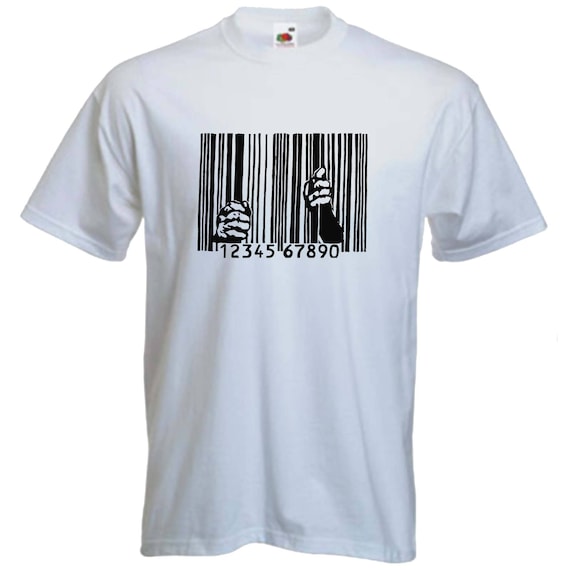 Banksy Tshirt-barcode Hands Tee-banksy-graffiti | Etsy