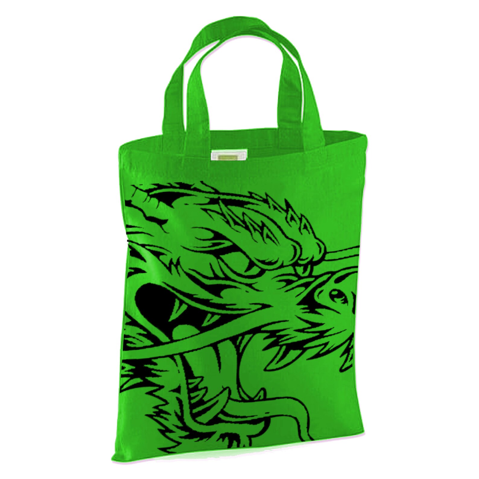 Cotton Totetribal Dragon Totebook Bagre Usable Short Handle Etsy