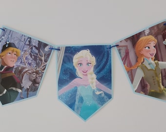 Frozen book banner, Frozen Birthday Banner, Frozen Room Decor, Frozen Book Bunting, Frozen Birthday Party, Frozen Book Bunting