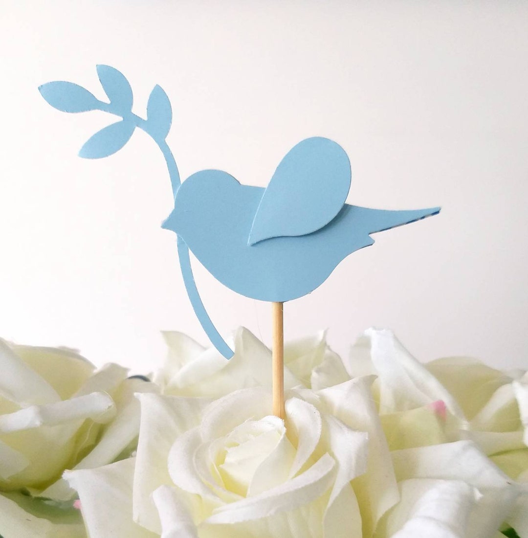 Dove Cupcake Toppers, Baptism Party Decorations, Christening Cupcake