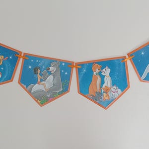 MINI book banner, Disney Birthday Banner, Room Decor, Disney Book Bunting, MINI Book Bunting