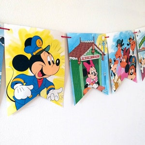 Goofy Mickey Mouse book banner, Birthday Banner,  Room Decor, Book Bunting, Birthday Party, Nursery Decor, Disney Banner, Disney Bunting