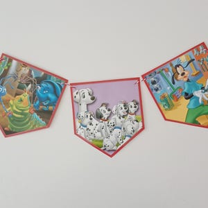 Disney book banner, Disney Birthday Banner, Disney Room Decor, Disney Book Bunting, Vintage Book Bunting, Mickey Mouse and Friends Bunting