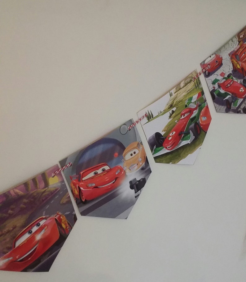 Cars Book Banner Disney Birthday Banner Disney Room Decor Disney Pixar Cars Book Bunting Cars Birthday Party Cars Decor Cars Party