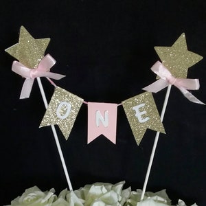 ONE Cake Topper, premier topper gâteau d’anniversaire, topper gâteau étoiles, topper gâteau d’anniversaire