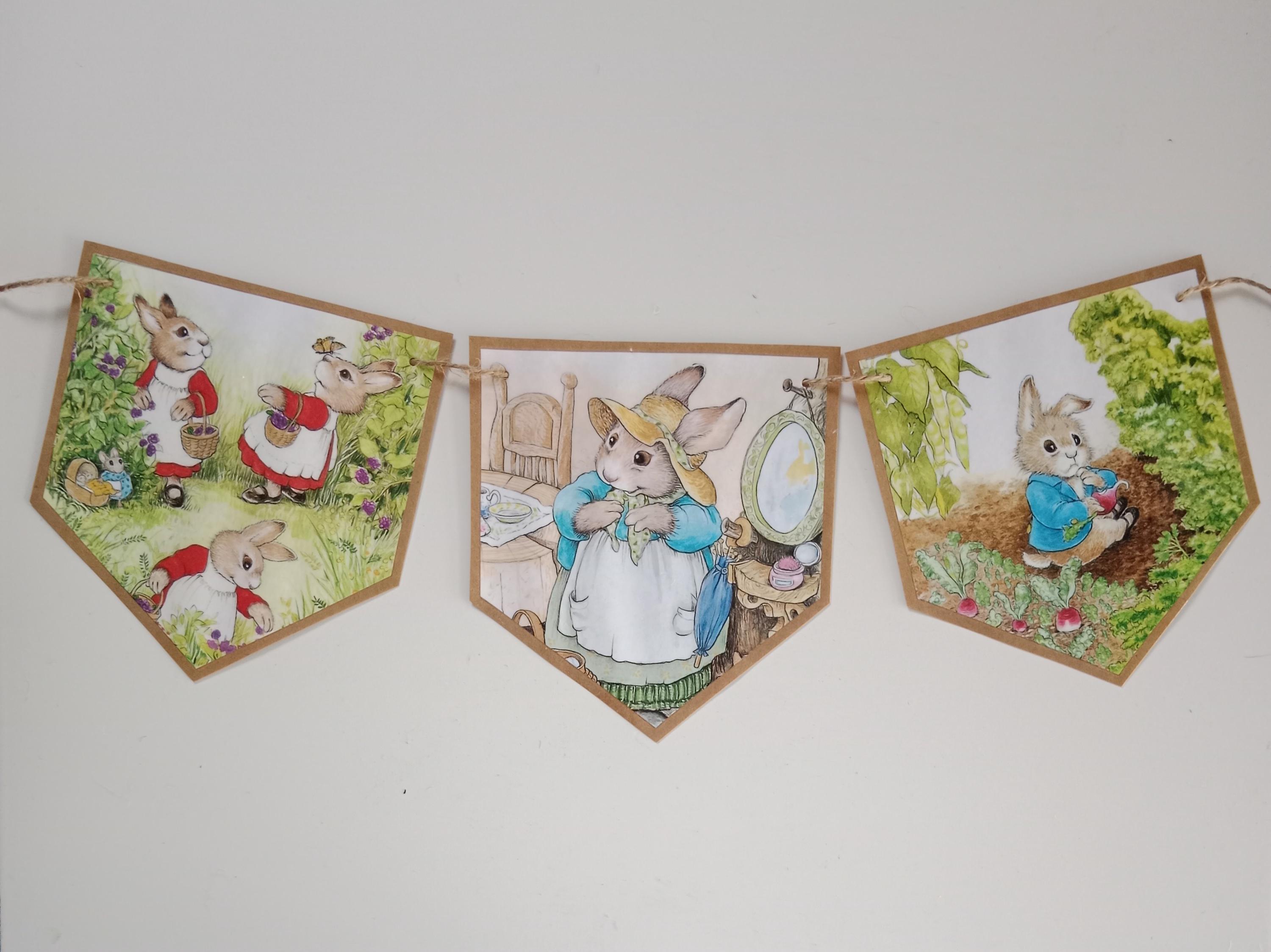 Peter Rabbit, Beatrix Potter Book Banner- Peter Rabbit - Party ...