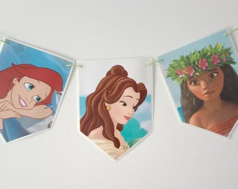 Bannière de livre de princesse, bannière d'anniversaire de princesse, décoration de chambre de princesse, banderole de livre de princesse, fête d'anniversaire de princesse