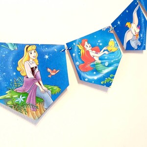 MINI book banner, Disney Birthday Banner, Room Decor, Disney Book Bunting, MINI Book Bunting