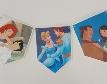Bannière de livre princesse et prince, bannière d'anniversaire de princesse, décoration de princesse, bruant de princesse, fête d'anniversaire de princesse