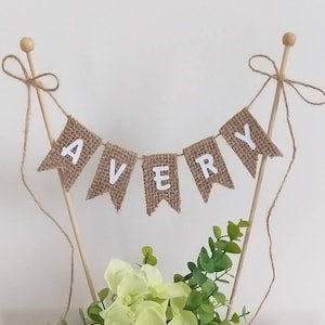 Geburtstag Cake Topper / Mädchen oder Junge Cake Topper / personalisierte Tortengirlande / rustikale Tortendeko / Cake Topper / Tortendeko / Girlande