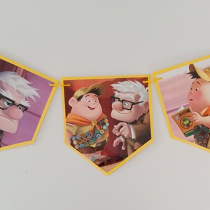 Up book banner, Disney Birthday Banner, Disney Room Decor, Disney Up Bunting, Disney Birthday Party, Disney Up Bunting