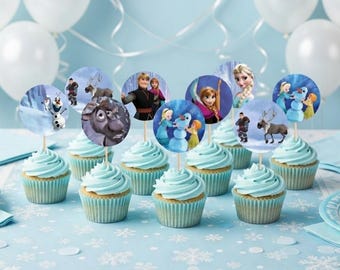 Frost muffinsdekorationer, Återvunnen bok, Frost muffinsdekorationer, Frostfest, Prinsessmuffinsdekorationer, Frost tårtdekoration