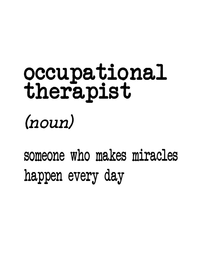 Occupational Therapist Definition 16x20 inch Poster Digital Etsy