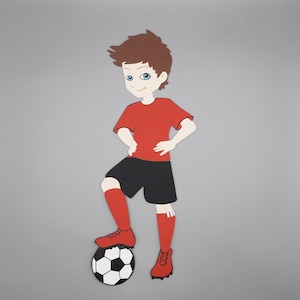 FUßBALLER aus Fotokarton zum gestalten einer Schultüte Jungen Fußball