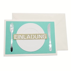 Geschenk Gutschein Geburtstagskarte Geburtstagsgeschenk minimalistisch EINLADUNG inklusive Umschlag