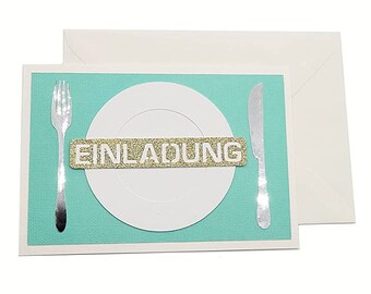 Geschenk Gutschein Geburtstagskarte Geburtstagsgeschenk minimalistisch EINLADUNG inklusive Umschlag