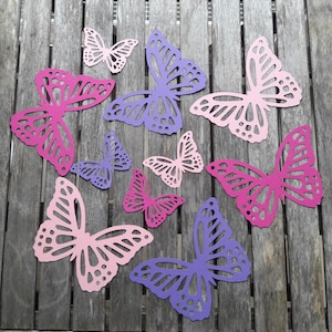 10 GIANT PAPER BUTTERFLIES Placecard Backdrop Wall Decoration