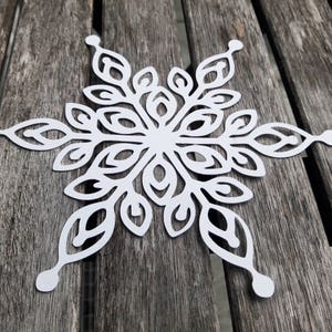 10 gros flocons de neige, décoration d'hiver, décoration de fenêtre, hiver, décoration de table (14 x 14 cm)